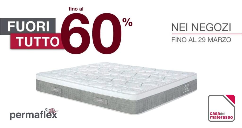 Materassi Permaflex in promozione ad Ancona alla Casa del Materasso